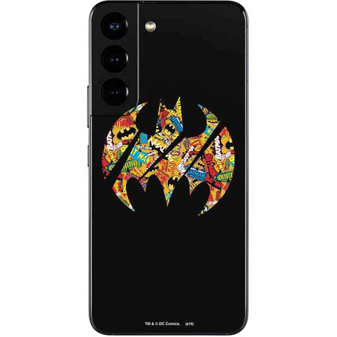 DC Comics Batman Silhouette Logo Vintage Pattern Galaxy S22 Skin